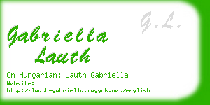 gabriella lauth business card